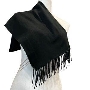 V. Fraas Cashmink Tassel Scarf black unisex made in Germany